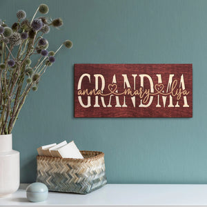 Custom Wooden Grandma Sign - GiftShire