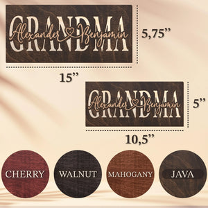 Custom Wooden Grandma Sign - GiftShire
