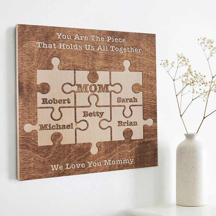 Customizable Unique Interlocking Puzzle Sign Gift for Mom – GiftShire