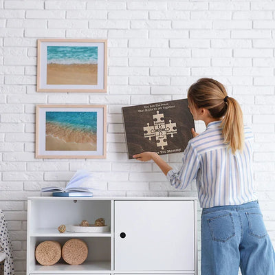 Customizable Unique Interlocking Puzzle Sign Gift for Mom