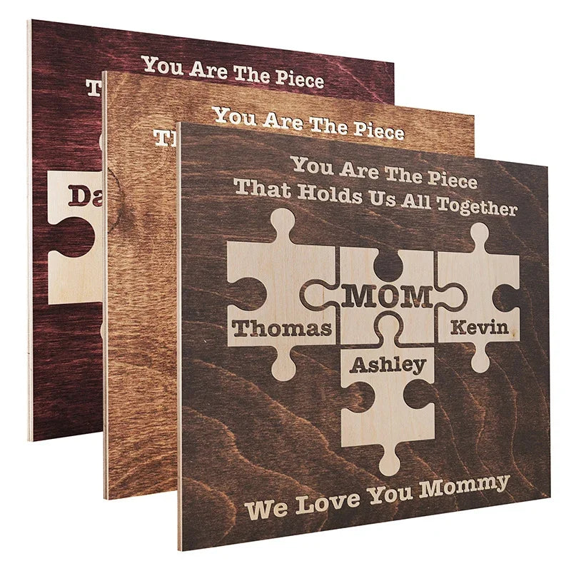Customizable Unique Interlocking Puzzle Sign Gift for Mom – GiftShire