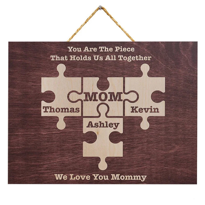 Customizable Unique Interlocking Puzzle Sign Gift for Mom – GiftShire