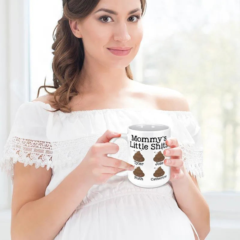 Customize Mommy’s Little Shits Name Mug - GiftShire