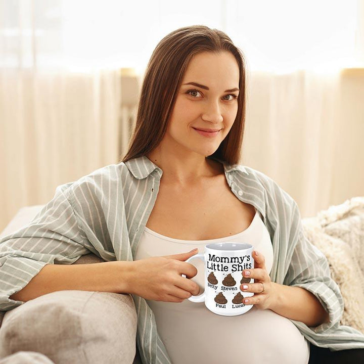 Customize Mommy’s Little Shits Name Mug - GiftShire
