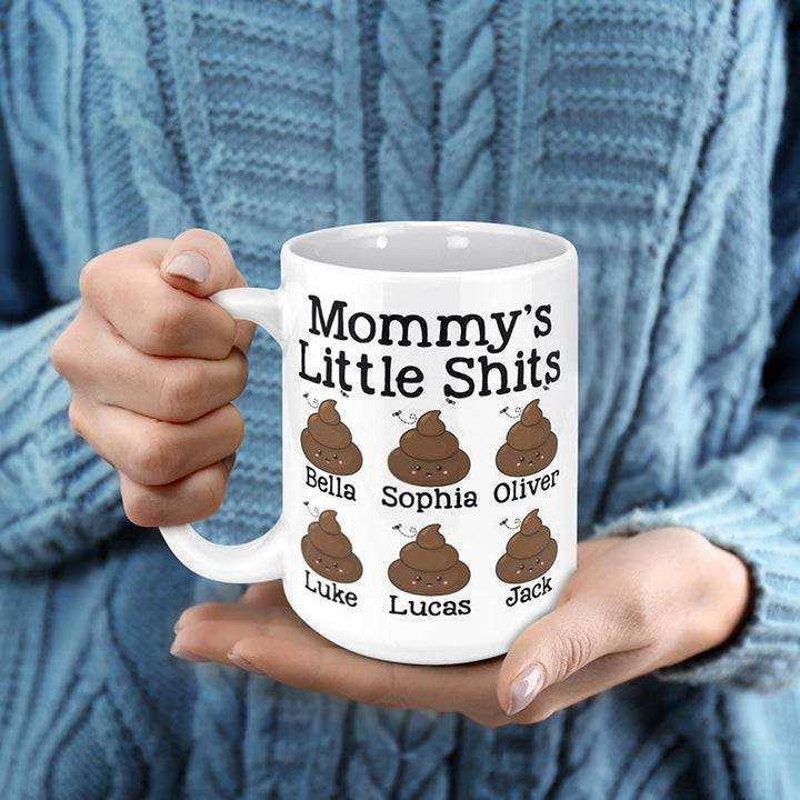 Customize Mommy’s Little Shits Name Mug - GiftShire