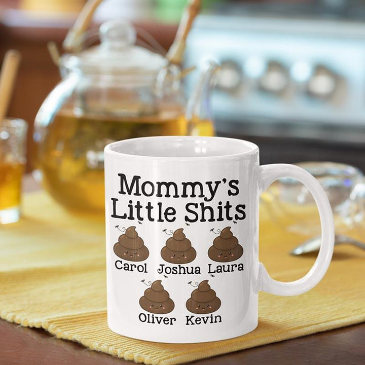 Customize Mommy’s Little Shits Name Mug - GiftShire