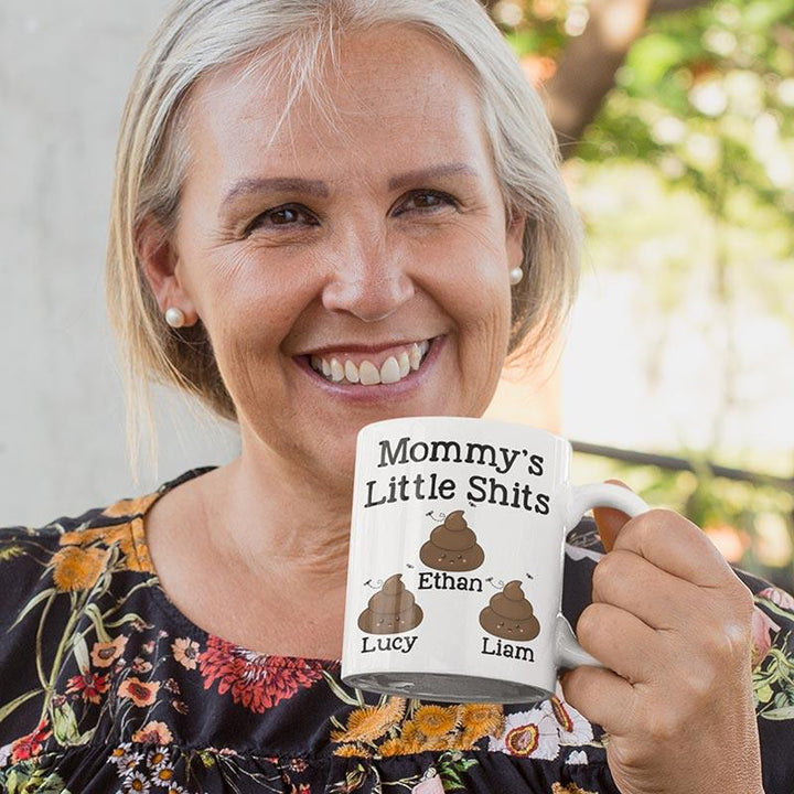 Customize Mommy’s Little Shits Name Mug - GiftShire