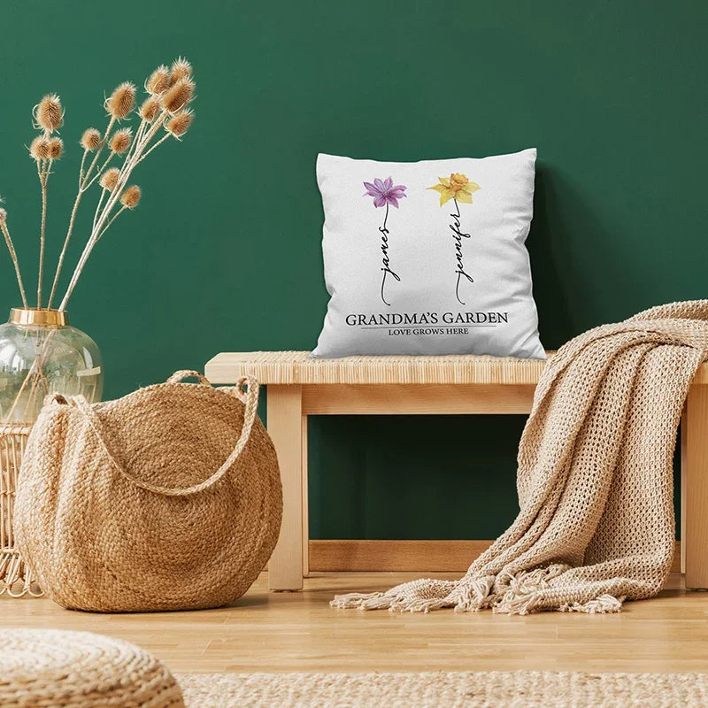 Customize Your Birthday Flowers with Name on Pillow - GiftShire