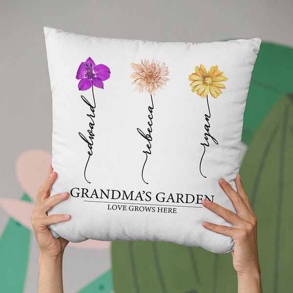Customize Your Birthday Flowers with Name on Pillow - GiftShire