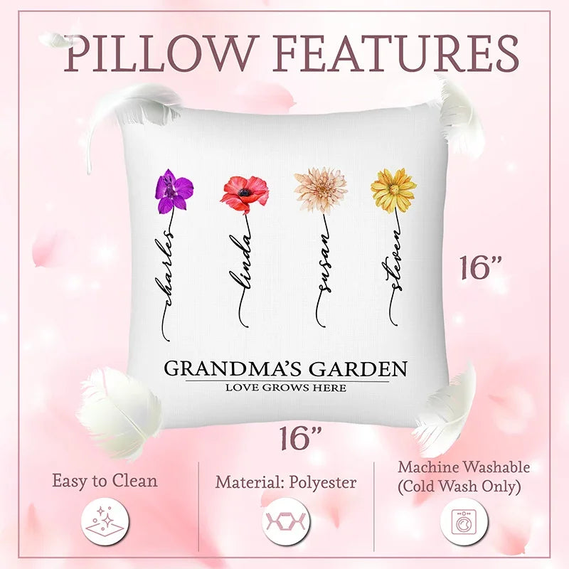 Customize Your Birthday Flowers with Name on Pillow - GiftShire