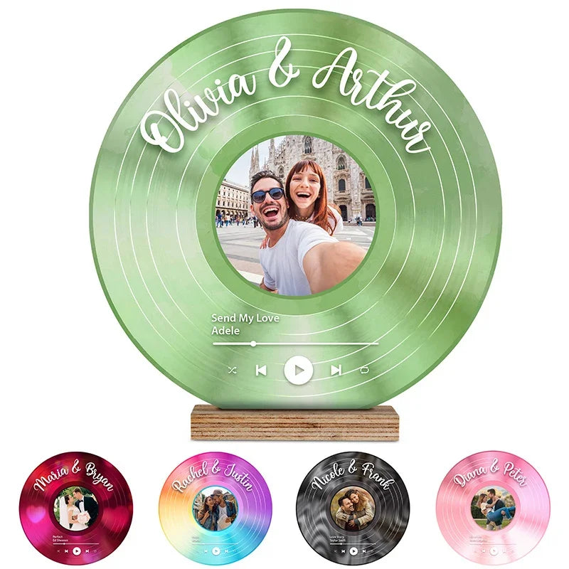 Customize Your Vinyl Record - Round Photo Print Disc - GiftShire