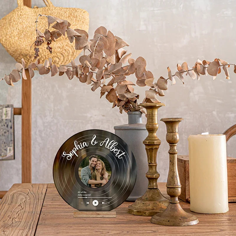 Customize Your Vinyl Record - Round Photo Print Disc - GiftShire