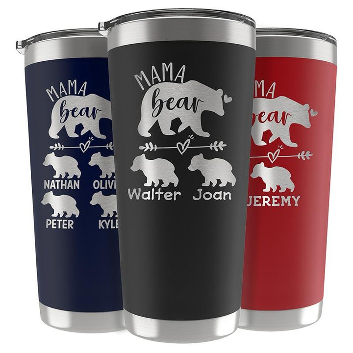 Mama Bear Tumbler for New Moms - Personalized Gift - GiftShire