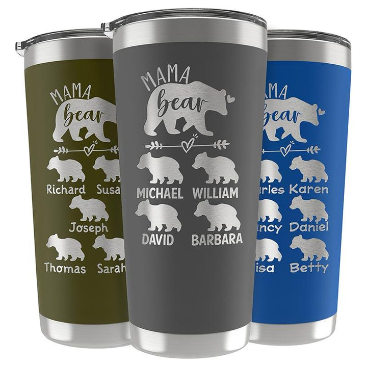 Mama Bear Tumbler for New Moms - Personalized Gift - GiftShire