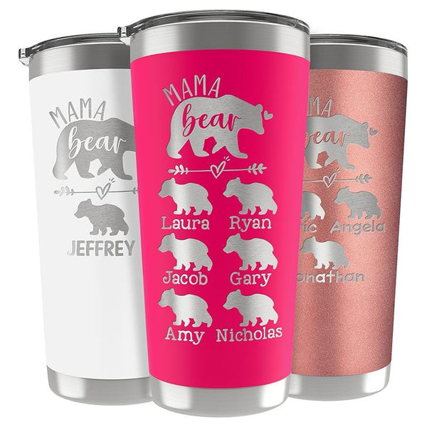 Mama Bear Tumbler for New Moms - Personalized Gift - GiftShire
