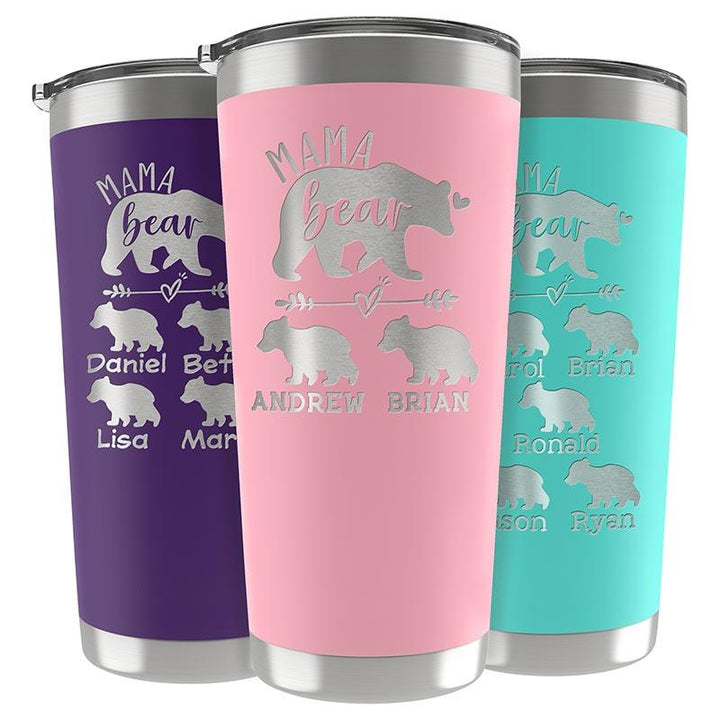 Mama Bear Tumbler for New Moms - Personalized Gift - GiftShire