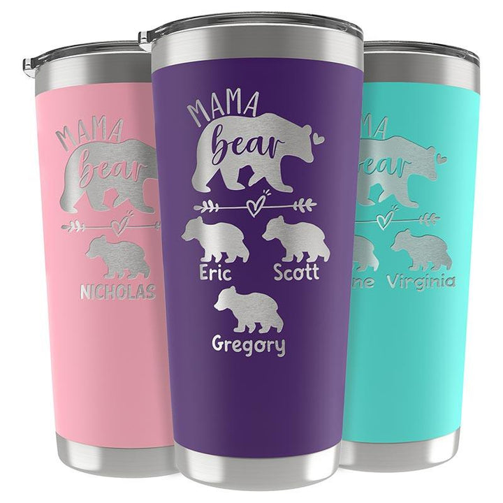 Mama Bear Tumbler for New Moms - Personalized Gift - GiftShire