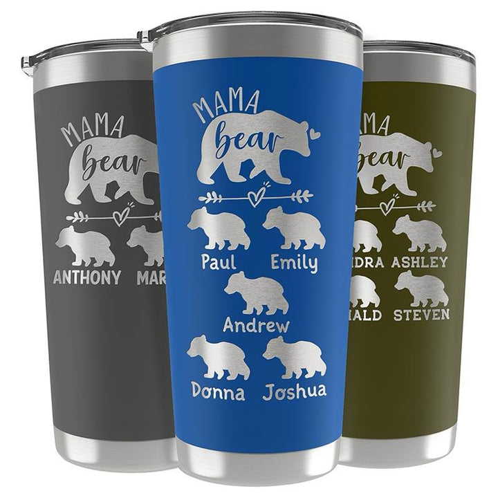 Mama Bear Tumbler for New Moms - Personalized Gift - GiftShire