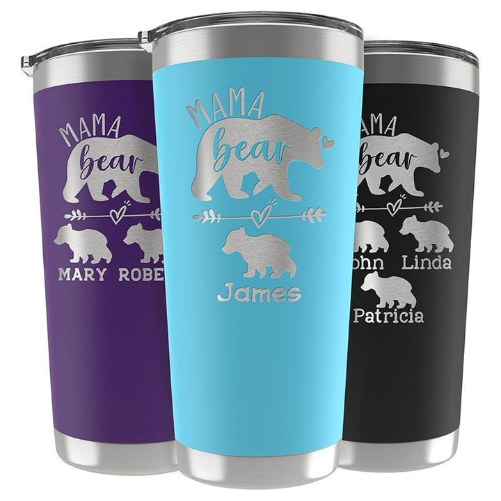 Mama Bear Tumbler for New Moms - Personalized Gift - GiftShire