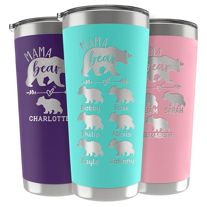 Mama Bear Tumbler for New Moms - Personalized Gift - GiftShire