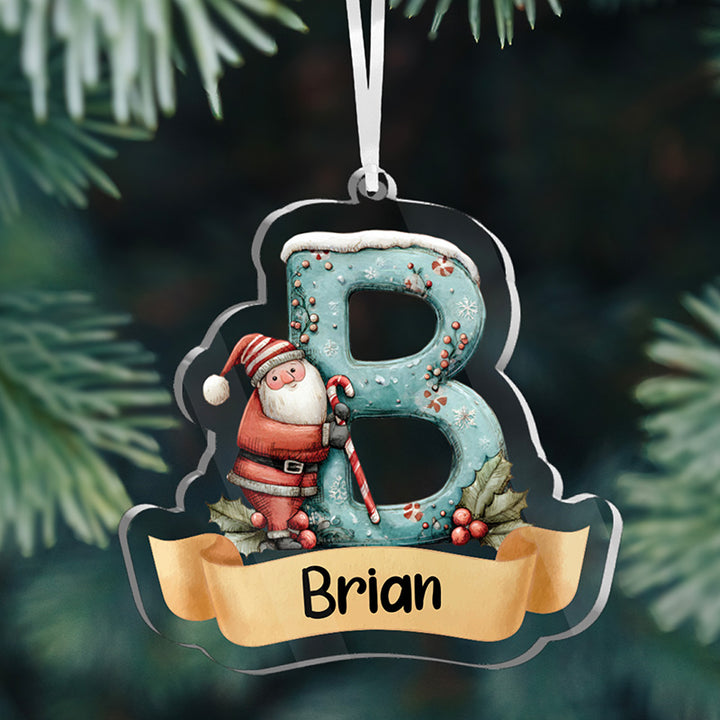 Cut Out Christmas Letter Ornaments with Festive Decorations