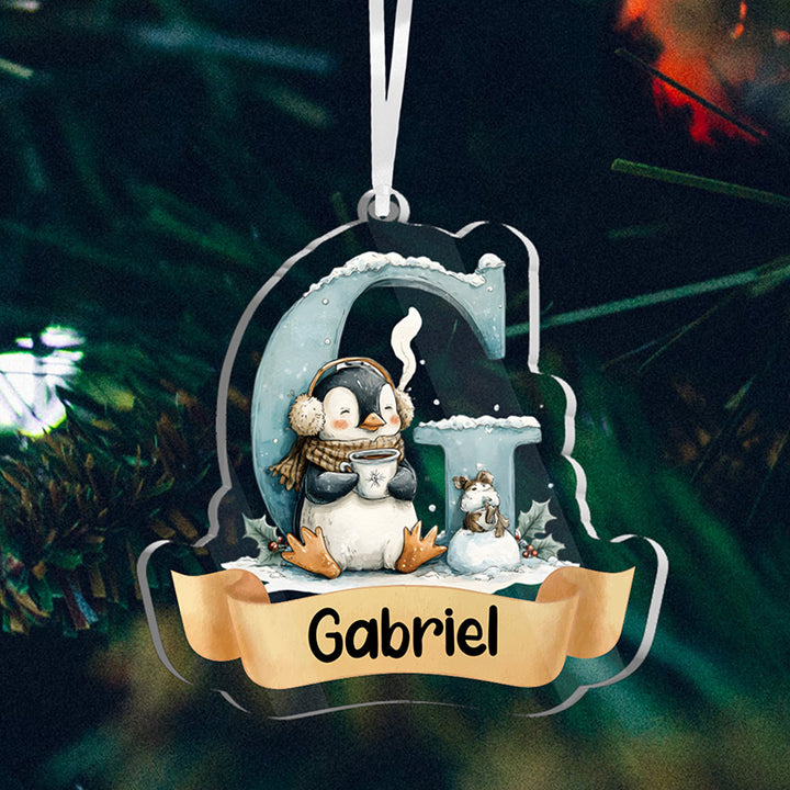 Cut Out Christmas Letter Ornaments with Festive Decorations