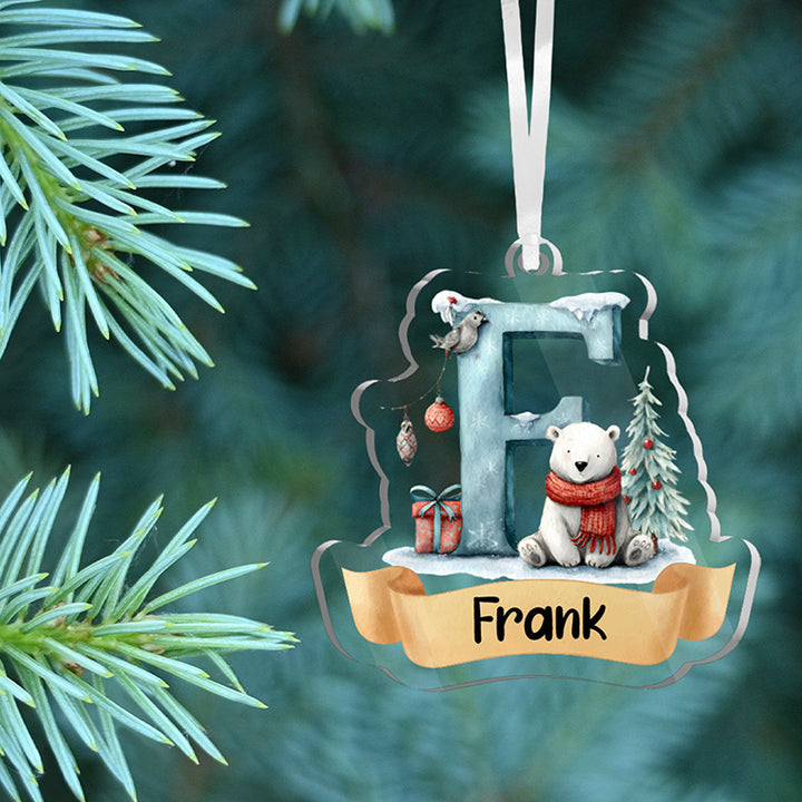 Cut Out Christmas Letter Ornaments with Festive Decorations