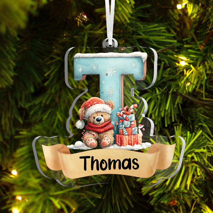 Cut Out Christmas Letter Ornaments with Festive Decorations