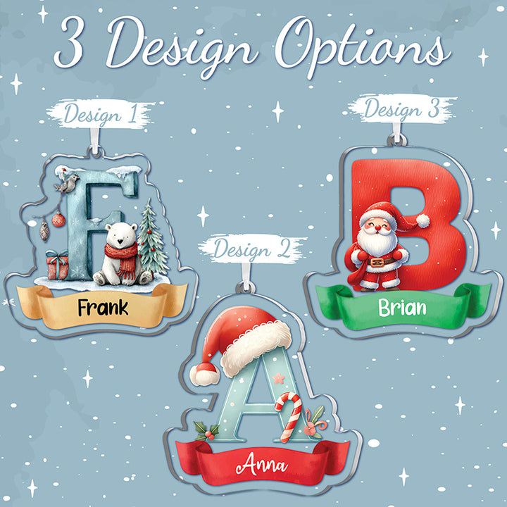 Cut Out Christmas Letter Ornaments with Festive Decorations