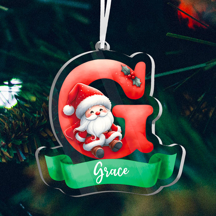 Cut Out Christmas Letter Ornaments with Festive Decorations