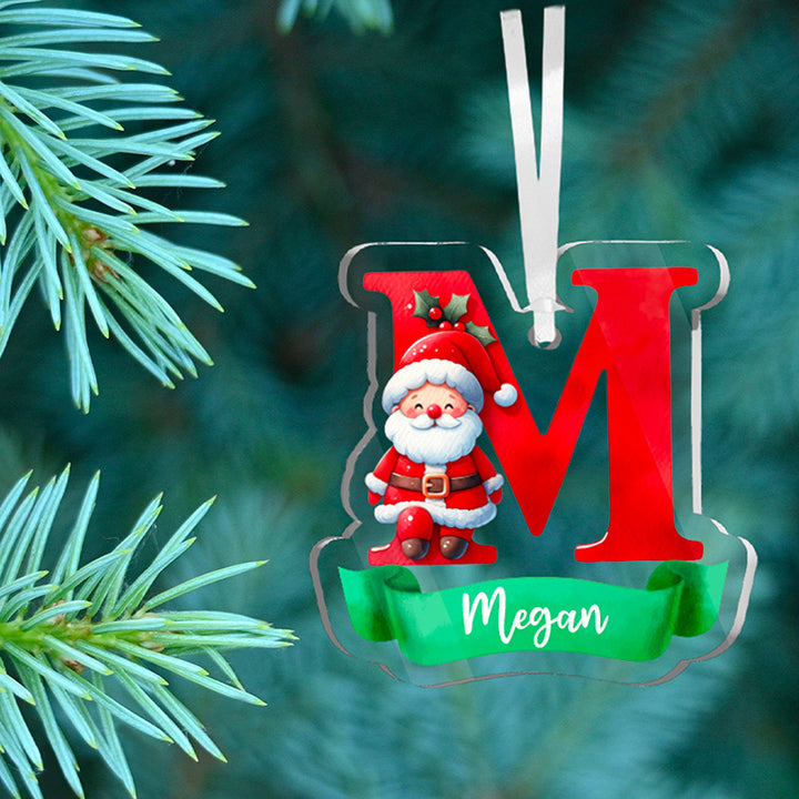 Cut Out Christmas Letter Ornaments with Festive Decorations
