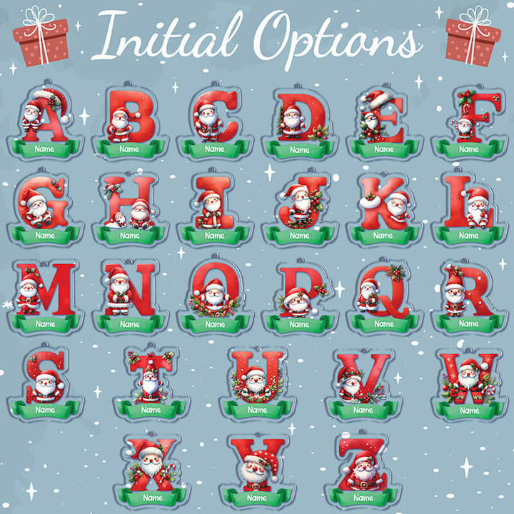 Cut Out Christmas Letter Ornaments with Festive Decorations