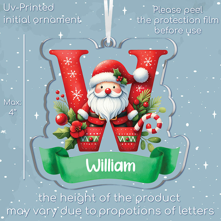 Cut Out Christmas Letter Ornaments with Festive Decorations