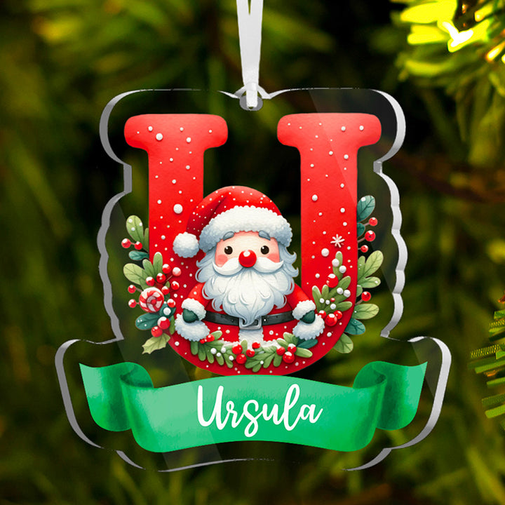 Cut Out Christmas Letter Ornaments with Festive Decorations