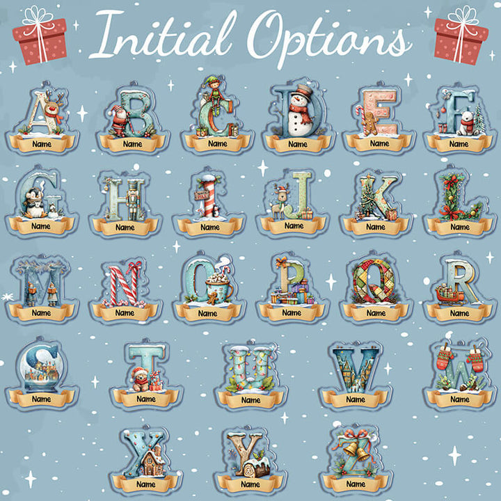 Cut Out Christmas Letter Ornaments with Festive Decorations
