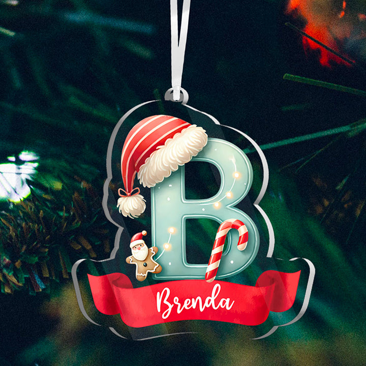 Cut Out Christmas Letter Ornaments with Festive Decorations