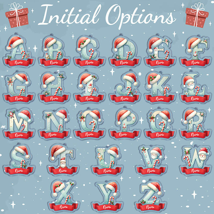 Cut Out Christmas Letter Ornaments with Festive Decorations