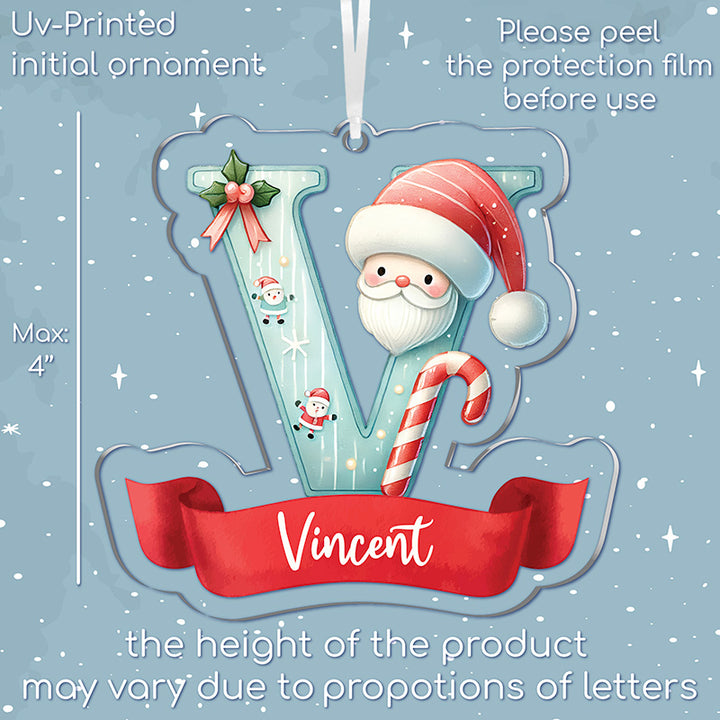 Cut Out Christmas Letter Ornaments with Festive Decorations