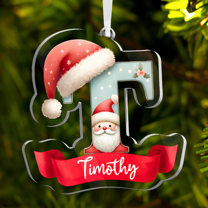 Cut Out Christmas Letter Ornaments with Festive Decorations