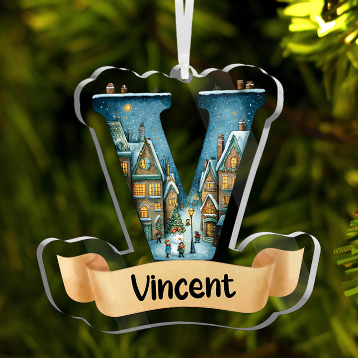 Cut Out Christmas Letter Ornaments with Festive Decorations