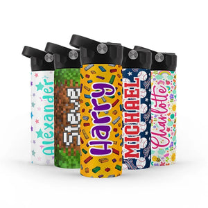 Cute Kids Personalized Colorful Water Bottles BPA Free - GiftShire