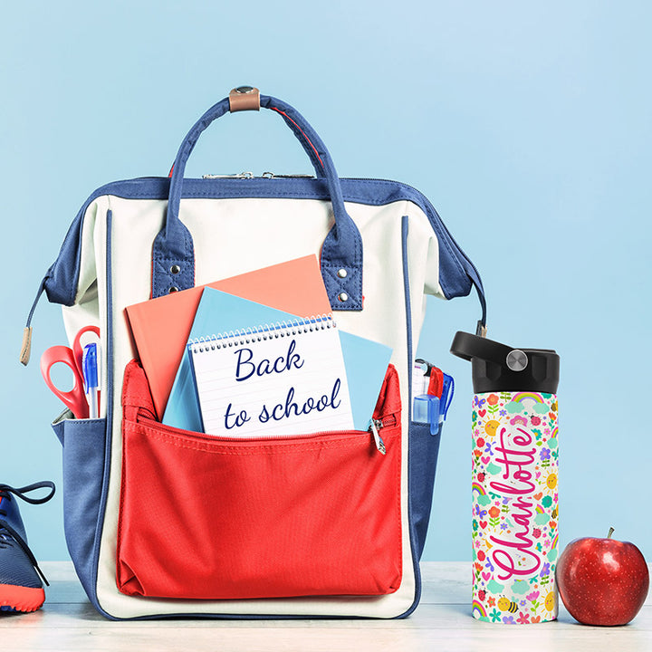 Cute Kids Personalized Colorful Water Bottles BPA Free - GiftShire