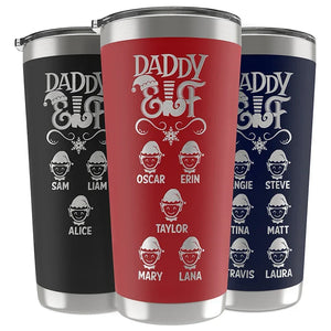 Daddy Elf and Mommy Elf Personalized Tumbler for Christmas - GiftShire