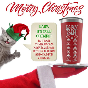 Daddy Elf and Mommy Elf Personalized Tumbler for Christmas - GiftShire