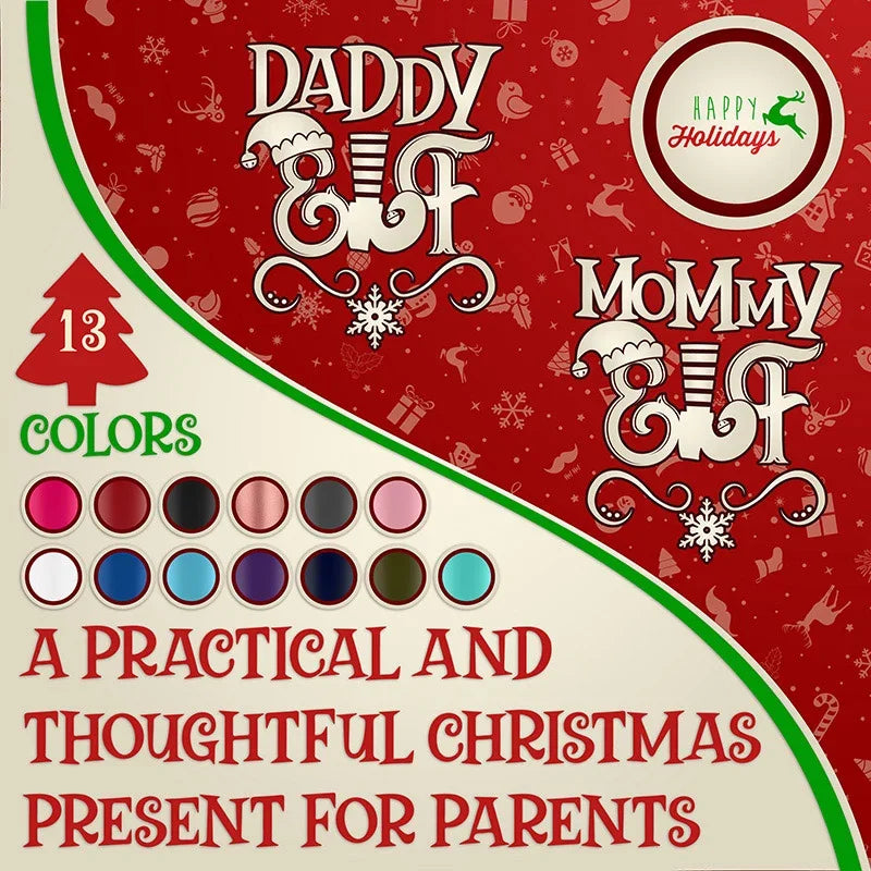 Daddy Elf and Mommy Elf Personalized Tumbler for Christmas - GiftShire
