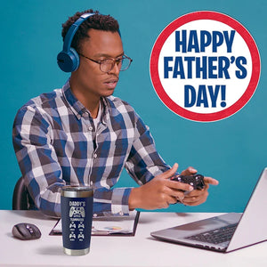 Daddy's Little Teammates Custom Tumbler For Gamer Dad & Kids - GiftShire