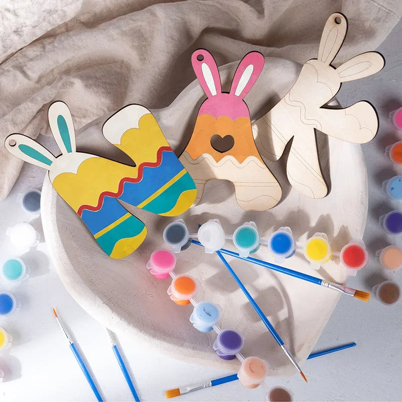 DIY Easter Hanging Decorations - Wooden Initial Hangers for Easter