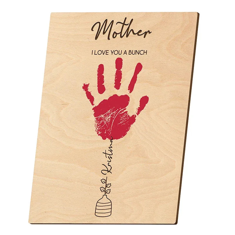 DIY Hand Painted Mom Sign - Kids Name Engraved - GiftShire