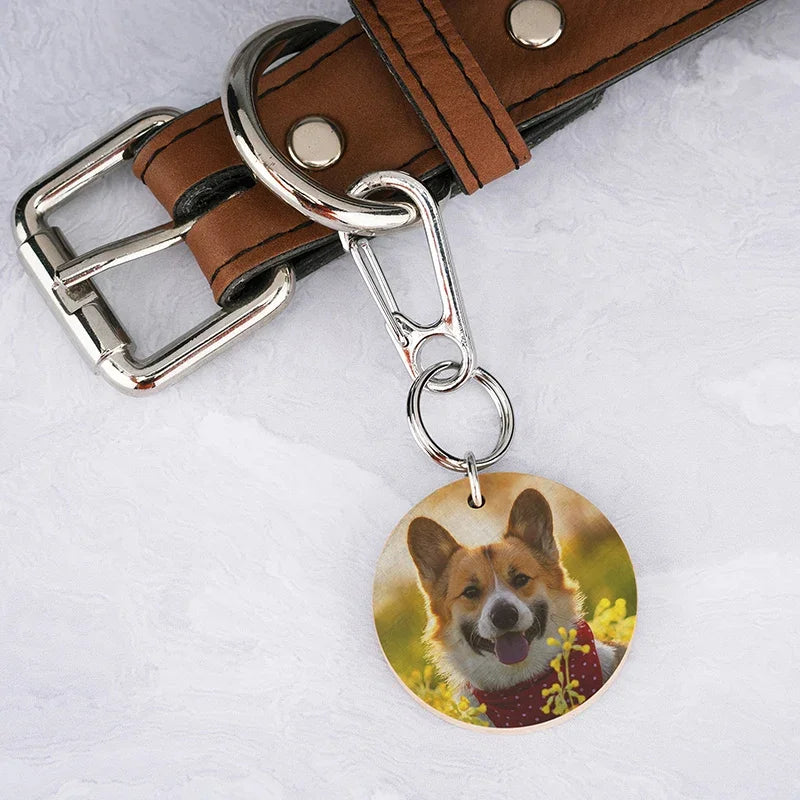 Double-Sided Picture Print Pet Keychain - GiftShire