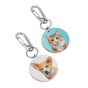 Double-Sided Picture Print Pet Keychain - GiftShire